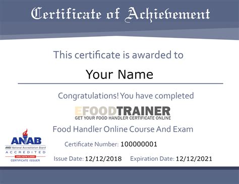 free food handlers certificate nyc